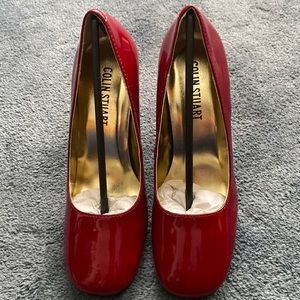 COLIN STUART dark red patent heels!!